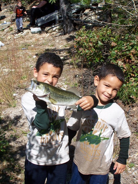 kids with big fish