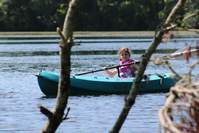 young kayaker in Barrett Pond